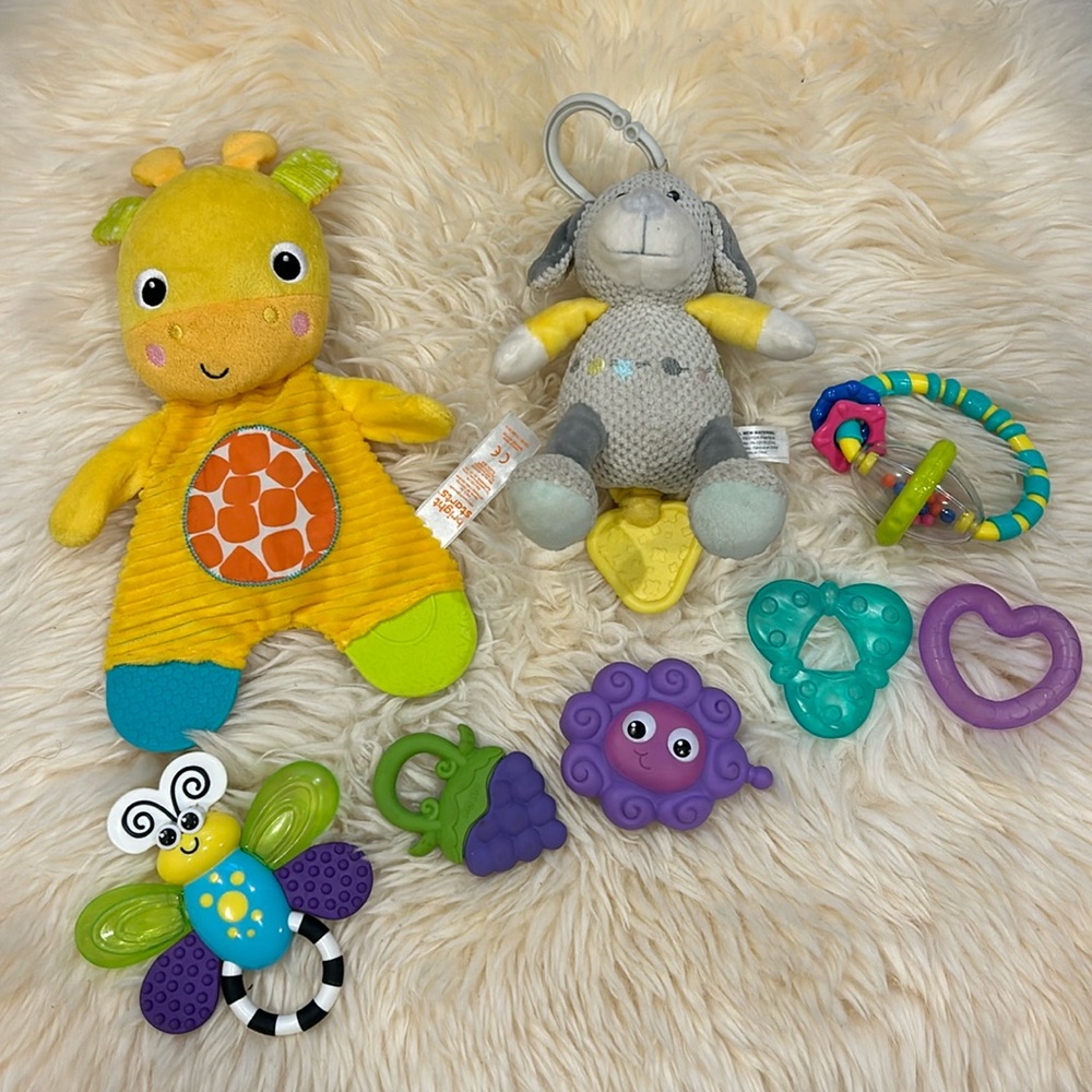 Baby Toys and Teethers In A Variety of Colours